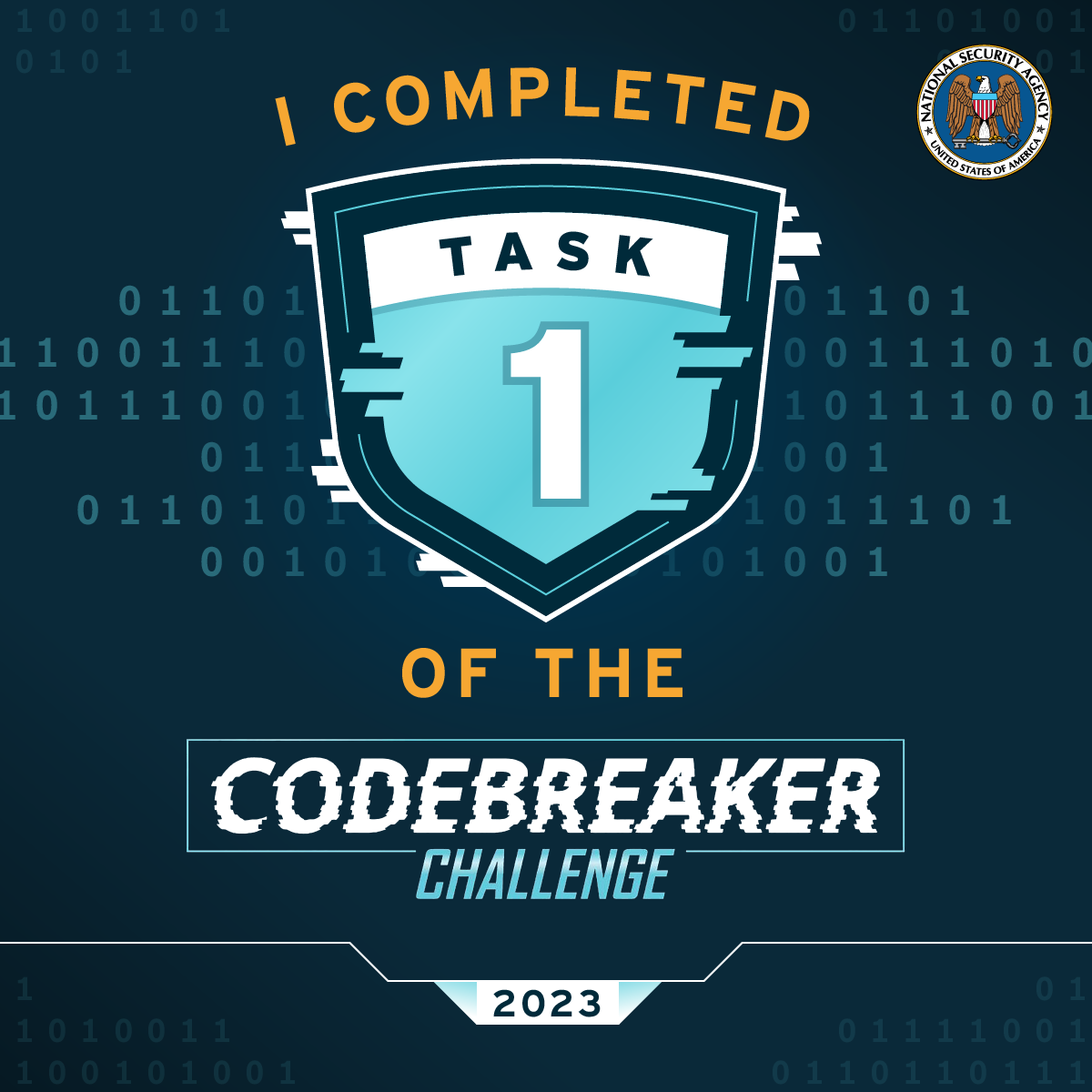 Task 1 completion badge